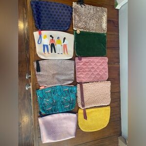 Lot of 10 Ipsy Cosmetic bags